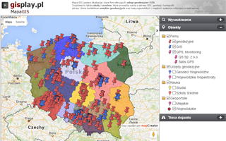 Mapa GIS dla portalu gisplay.pl