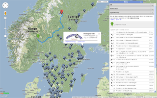 Mapa kontrahentów szwedzkiej firmy Vetro